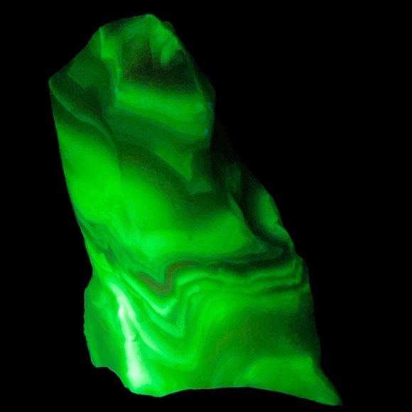 Pink Custard Swirl Art Glass Cullet‎ Glowing Manganese Slag Glass #4GX210